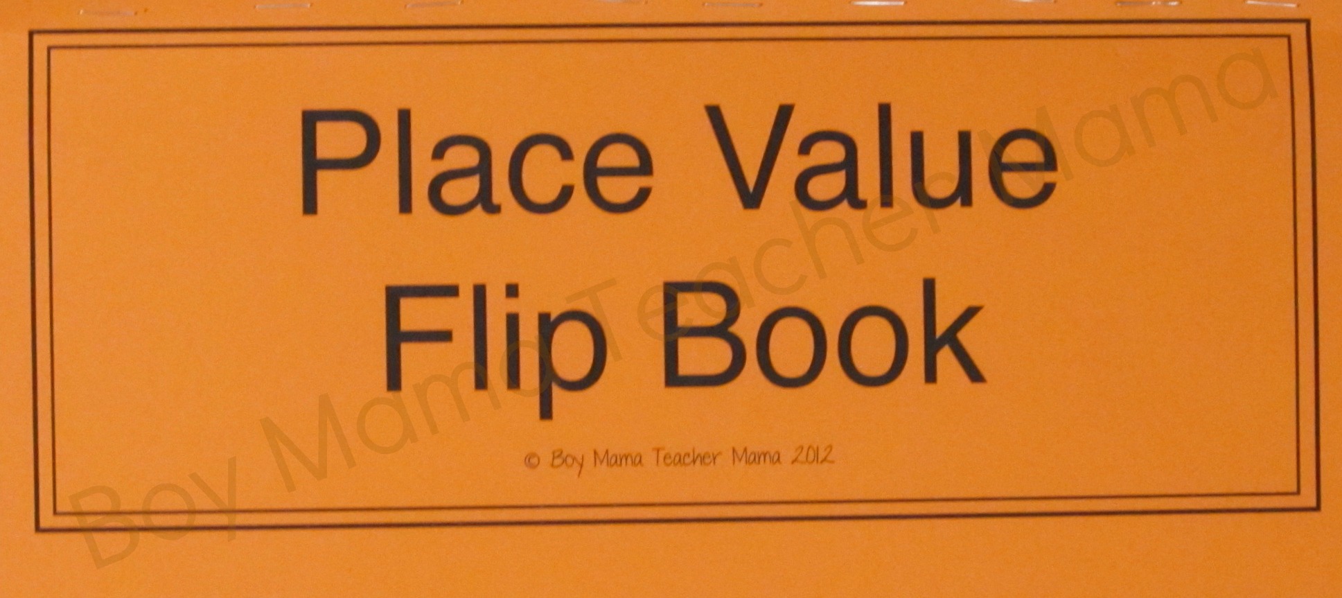 Place Value Flip Chart Printable